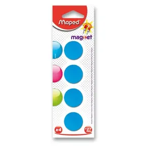 Kulaté magnety Maped - průměr 27 mm - mix barev, 4 ks